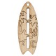 Ciondolo di Legno Tavola da Surf Incisa 60x22mm