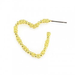 Orecchino in Metallo Ottone Cuore 27x28mm