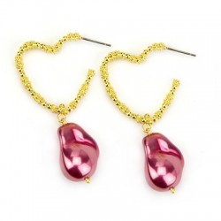 Orecchino in Metallo Ottone Cuore 27x28mm