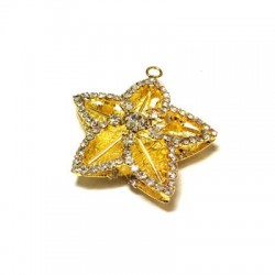 Fleur en Strass 41 x 37 mm