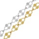 Chaîne maille Ovale rayée 6.5x8.2mm en Acier Inoxydable 304