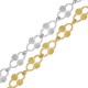 Stainless Steel 304 Chain Oval w/ Lines 6.5x8.2mm