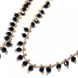Chaîne Rosaire (Clous et perles en verre facettées 3mm (180pcs/m)