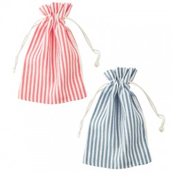 Fabric Pouch with Stripes 110x160mm