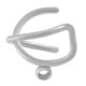 Orecchino a Cuffia Doppio in Acciaio Inossidabile 304 con Cerchio 10X8 Mm/1 mm