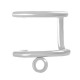 Bague d'Oreille avec Anneau 10x8mm/1mm en Acier Inoxydable 304