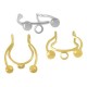 Bague d'Oreille avec Boules & Anneau 13x16mm/1mm en Acier Inoxydable 304