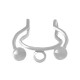 Bague d'Oreille avec Boules & Anneau 13x16mm/1mm en Acier Inoxydable 304