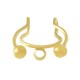 Bague d'Oreille avec Boules & Anneau 13x16mm/1mm en Acier Inoxydable 304