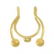 Bague d'Oreille avec Boules & Anneau 13x16mm/1mm en Acier Inoxydable 304
