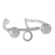 Bague d'Oreille avec Boules & Anneau 13x16mm/1mm en Acier Inoxydable 304