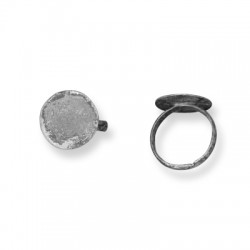 Μεταλλικό Μπρούτζινο Δαχτυλίδι με Στρογγυλή Βάση 16mm