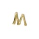 Brass Pendant Letter "M" 24x23mm