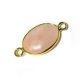 Brass Oval Setting 13x18mm With Rose Quartz Stone