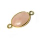 Brass Oval Setting 13x18mm With Rose Quartz Stone