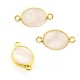 Brass Oval Setting 13x18mm With Rose Quartz Stone