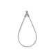 Brass Earring Oval 23x46mm