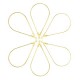 Brass Earring Oval 23x46mm