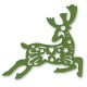 Felt Pendant Reindeer with Star & Heart 120x130mm