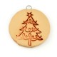 Ceramic Lucky Pendant Round w/ Christmas Tree & Enamel 47mm