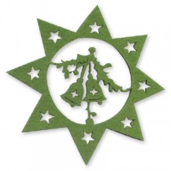 Pendentif Étoile en Feutre avec Clochettes 100 mm