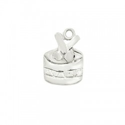 Tambour en Argent 925 11.8 x 15.3 mm