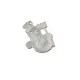 Silver 925 Lucky Pendant Snowman w/ Hat & Broom 24x32mm