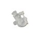 Silver 925 Pendant Snowman with Hat & Broom 24x32mm