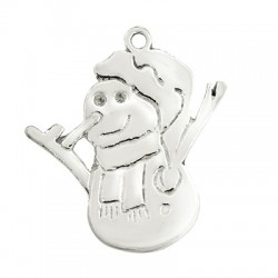 Pendentif Bonhomme de Neige en Argent 925 28 mm