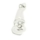 Silver 925 Pendant Head Santa Claus 30x12mm