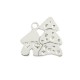 Silver 925 Lucky Charm Christmas Tree & House 18x19mm