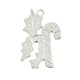 Colgante de Plata 925 con Muérdago y Caramelos Navideños 27 x 21 mm