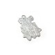 Silver 925 Charm Bear "merry x-mas" with Heart 23x18mm
