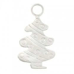 Pendentif Sapin de Noël en Argent 925 28 x 15 mm