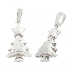 Silver 925 Lucky Charm Christmas Tree 20x10mm