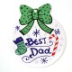Plexi Acrylic Lucky Pendant Christmas Ball “Best Dad”67x79mm