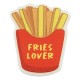 Plexi Acrylic Flatback Cup of Fries "FRIES LOVER" 26x32mm