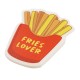 Πλέξι Ακρυλικό Flatback Πατάτες "FRIES LOVER" 26x32mm