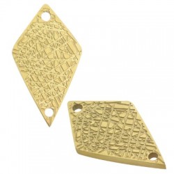 Intercalaire Losagne Rayée 23x14mm en Acier Inoxydable 304