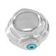 Enameled Brass Spacer with Evil Eye 10x7mm