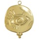 Breloque Ronde Irrégulier avec œil porte-bonheur 18x20mm en Acier Inoxydable