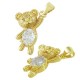 Ciondolo in Ottone con Zirconi Orso 14X20 mm