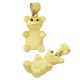 Zircon Brass Charm Bear 10x19mm