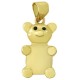 Zircon Brass Charm Bear 10x19mm