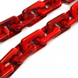 Acrylic Chain Link Rectangular Ring 20x31mm