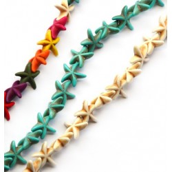 Howlite Ball Starfish 15mm (~37pcs/string)