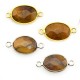 Brass Oval Setting 13x18mm With Tiger Eye Stone
