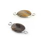 Brass Oval Setting 13x18mm With Tiger Eye Stone