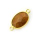 Brass Oval Setting 13x18mm With Tiger Eye Stone