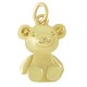 Brass Charm Bear 11x16mm